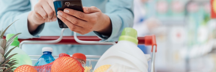 Smartphone in Grocery