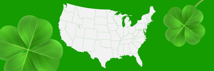 St Patricks Day Map 900x300